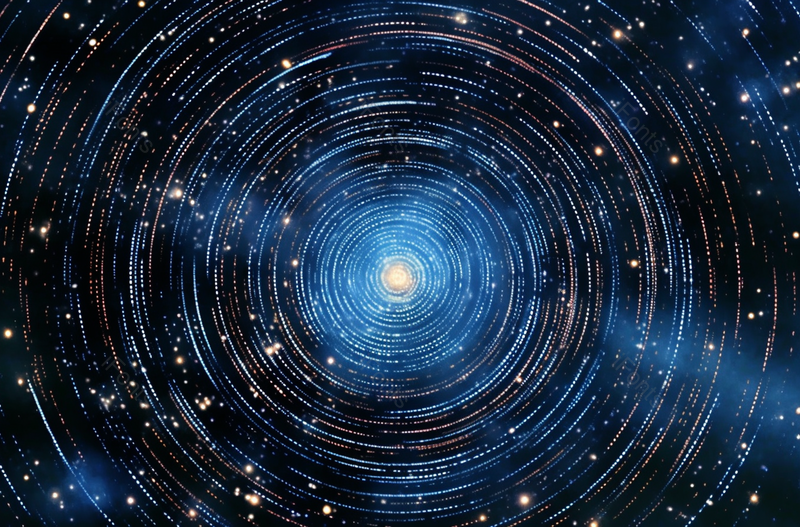 蓝色星空中心旋转发光粒子神秘银河系,插画/手绘图,插画/手绘图库,插画/手绘图下载,插画/手绘